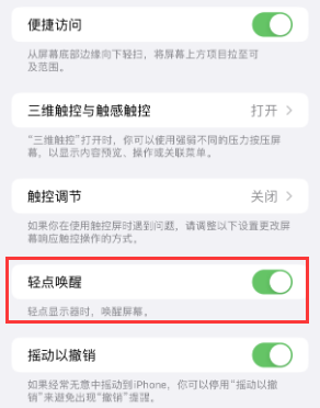 浑源苹果授权维修站分享iPhone轻点无法唤醒怎么办 