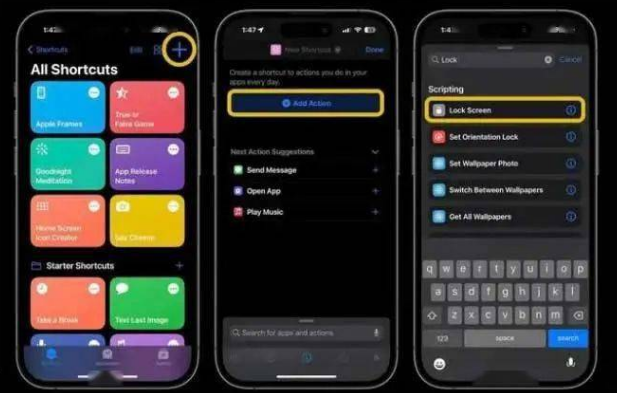 浑源苹果14锁屏维修店分享iPhone14升级iOS16.4后如何创建锁屏快捷方式 
